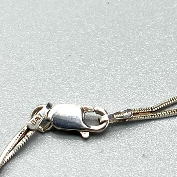 Vintage Danecraft‎ Italy Double Ball and chain Sterling Necklace - Picture 5 of 9